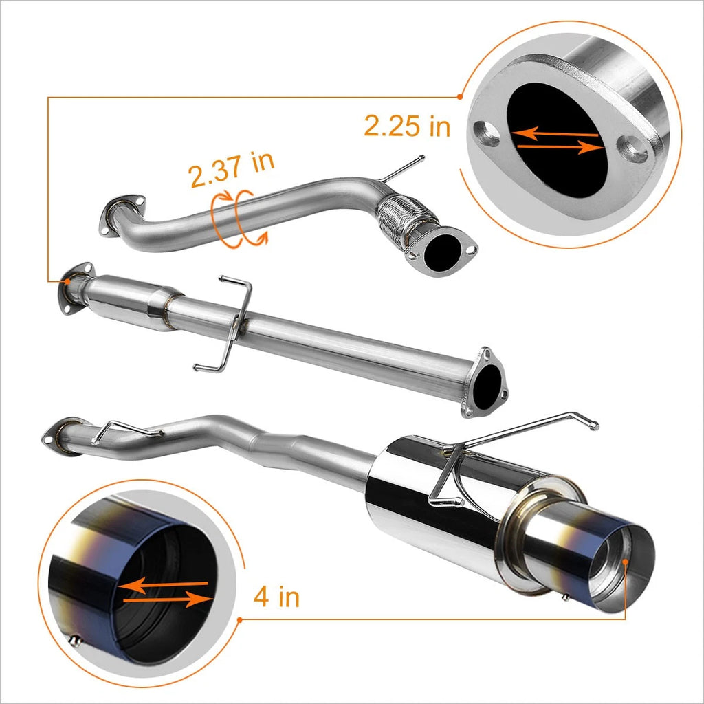 4.5" Burnt Tip Muffler for Honda Accord DX/EX/LX/SE (1994–1997)