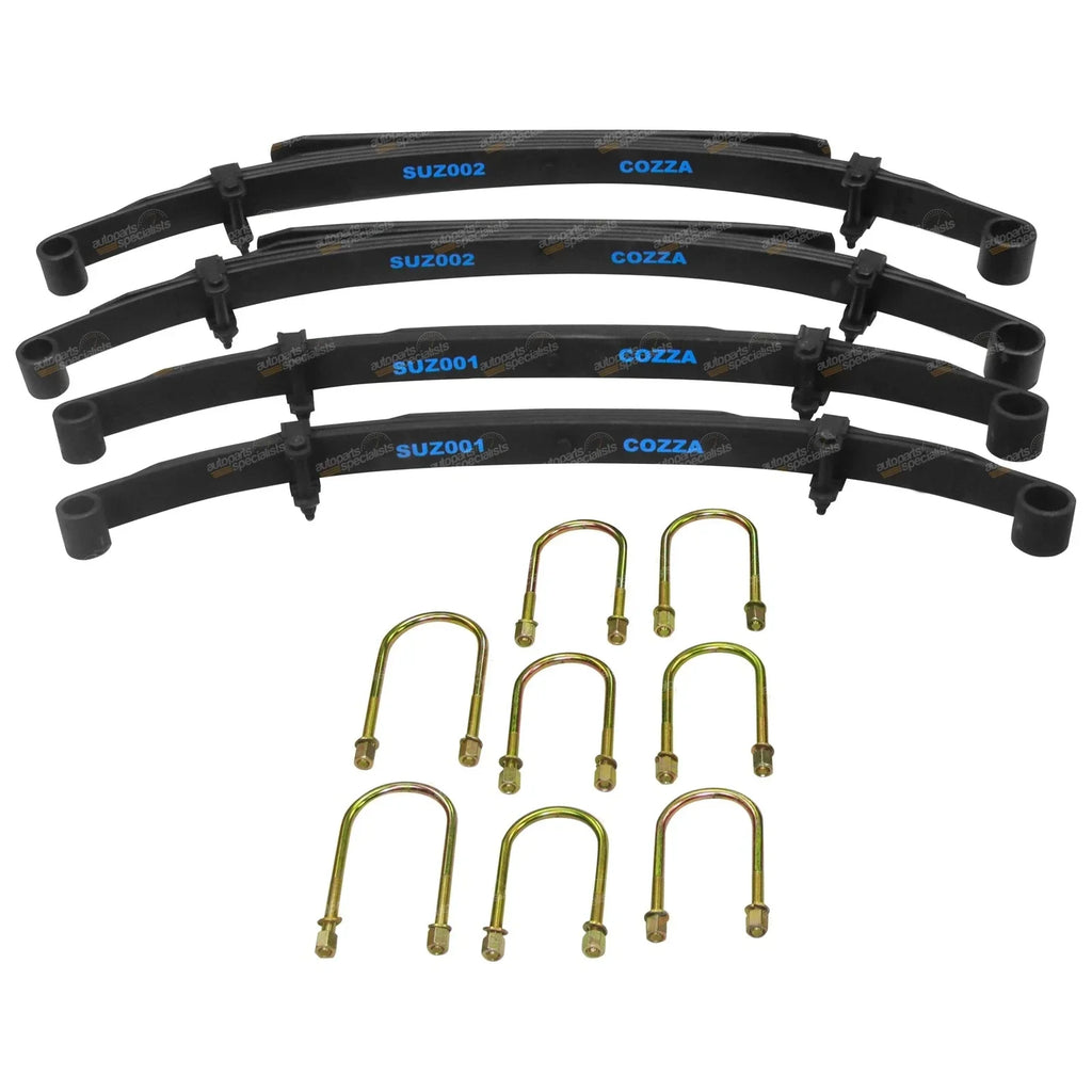 Front + Rear 2in Raised Leaf Springs for Suzuki Sierra Maruti (1974-2000)