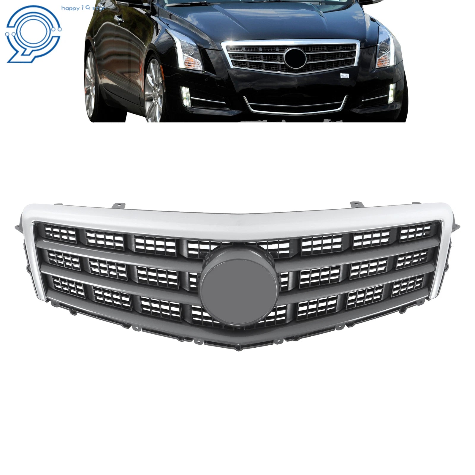 Front Upper Grille with Trim Molding for Cadillac ATS (2013–2014)