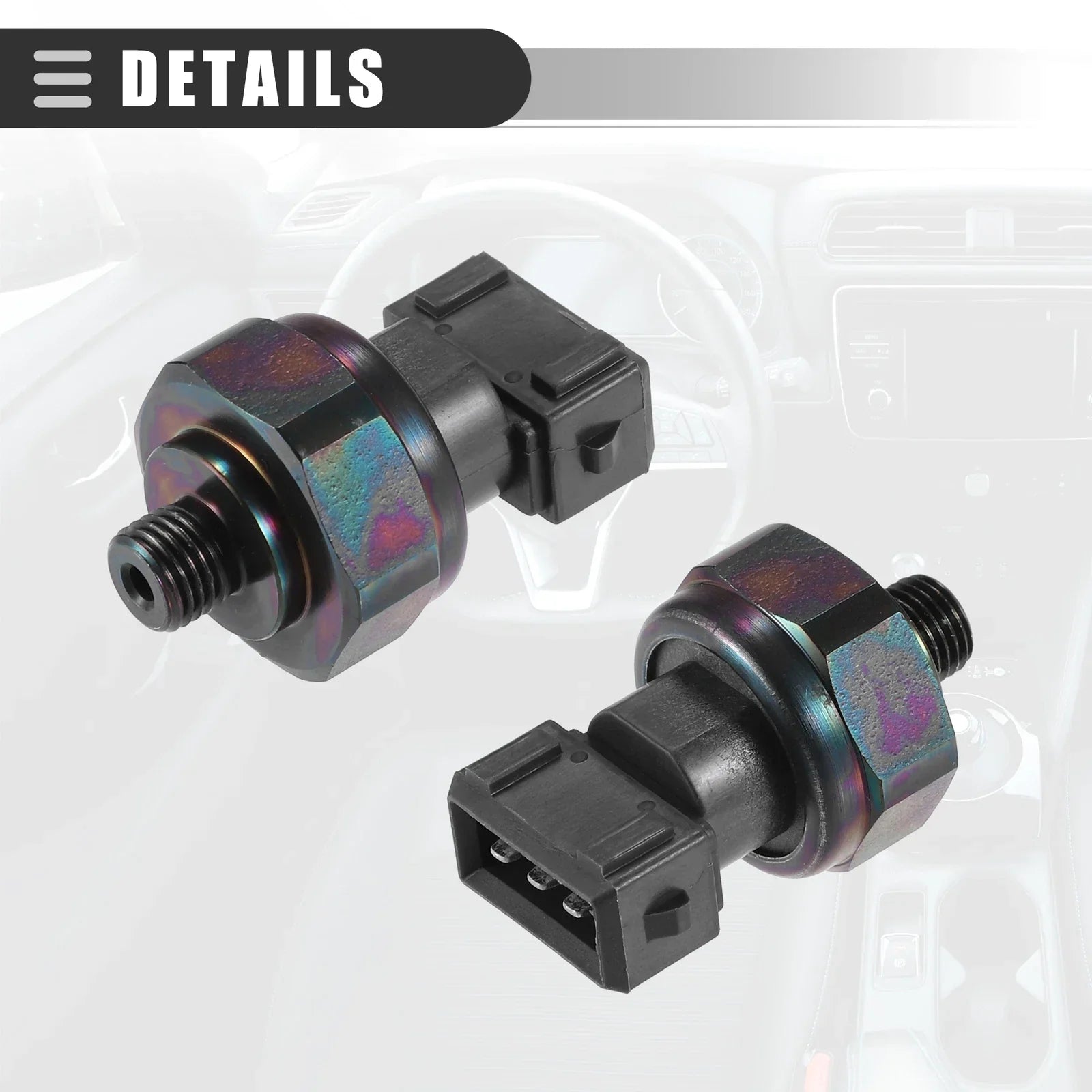 A/C Pressure Transducer Valve for Mercedes-Benz C220 (1994-1996) Metal Black