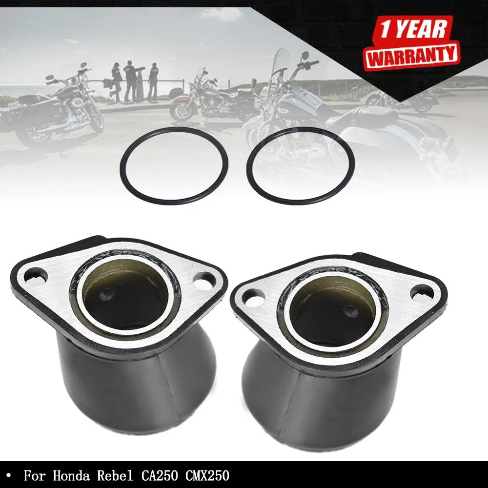 2PC Carburetor Intake Manifold Boot for Honda Rebel CA250 CMX250