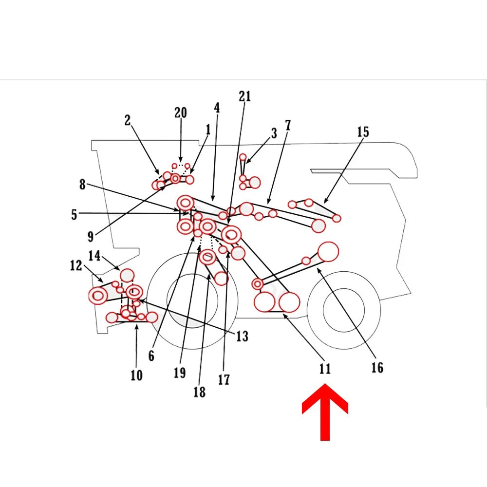 Rear Beater/Straw Chopper Belt for AM843747M1 (2010–2015)