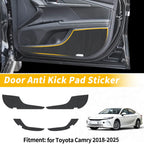 Car Door Anti Kick Pad Sticker Scratch Protector for Toyota Camry (2018–2025)