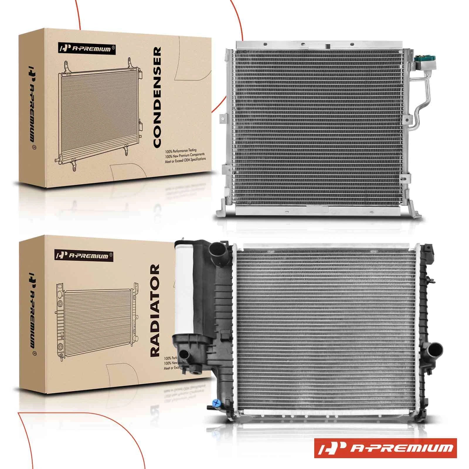 2X Radiator & AC Condenser Cooling Kit for BMW 318i 1991–1998