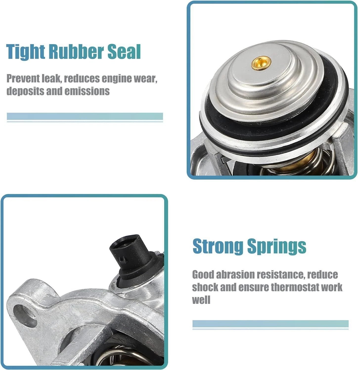 Engine Coolant Thermostat Assembly with Sensor for Mercedes C300 C350 E350 ML350 (2008–2015)