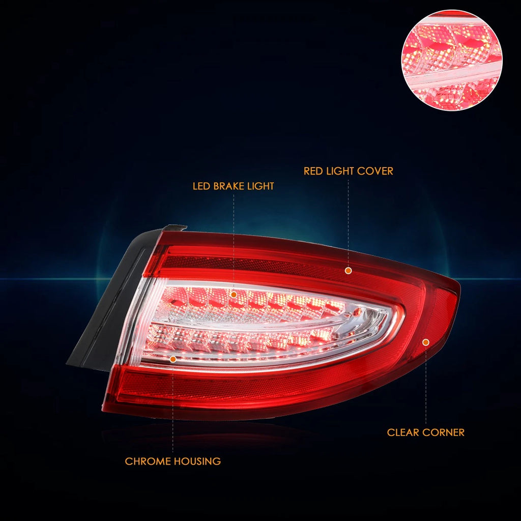 Right Side Full LED Outer Tail Light Lamp for Ford Fusion (2013–2016)
