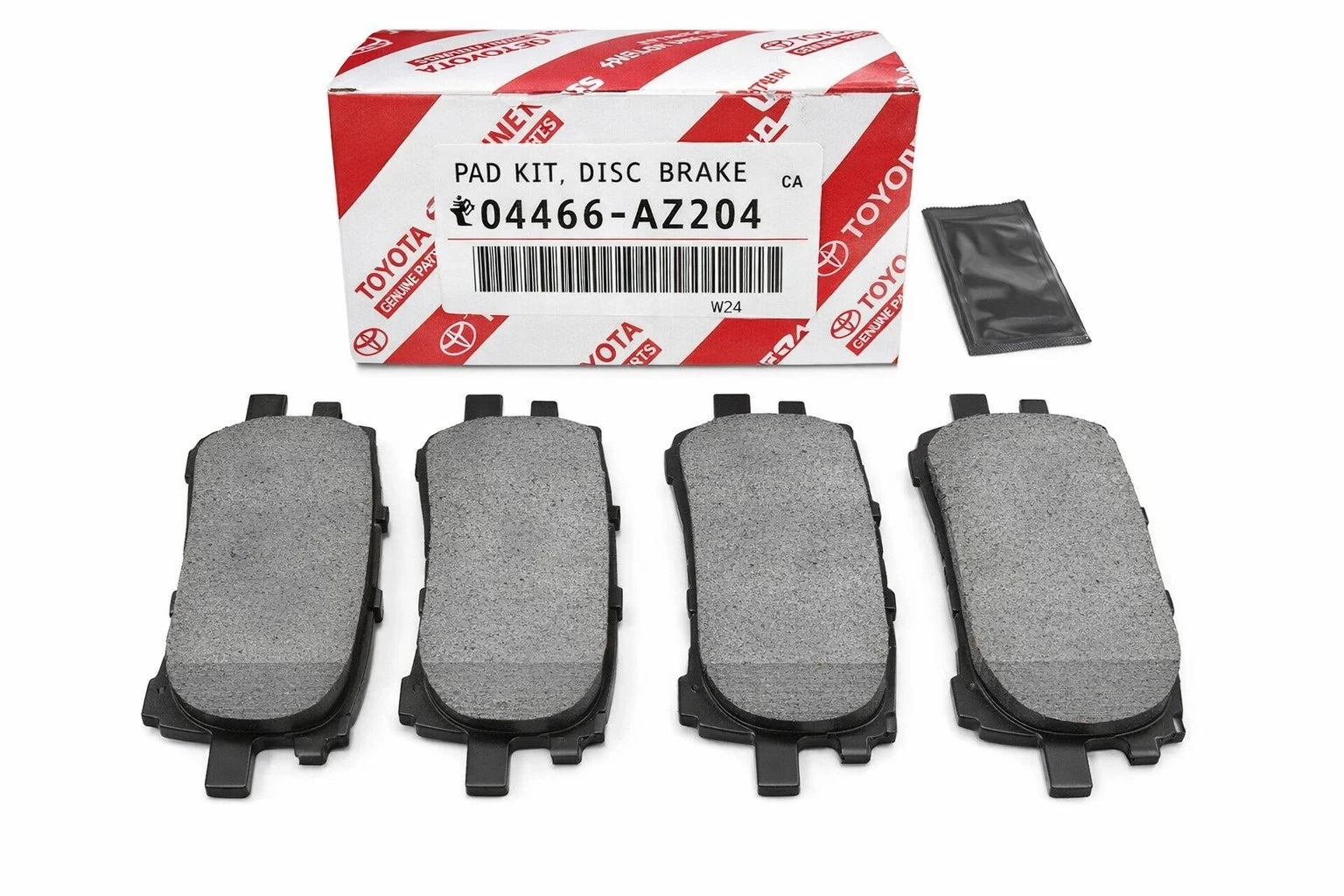 Set of 4 Rear Disc Brake Pads for Toyota 4Runner, FJ Cruiser (04466AZ204)