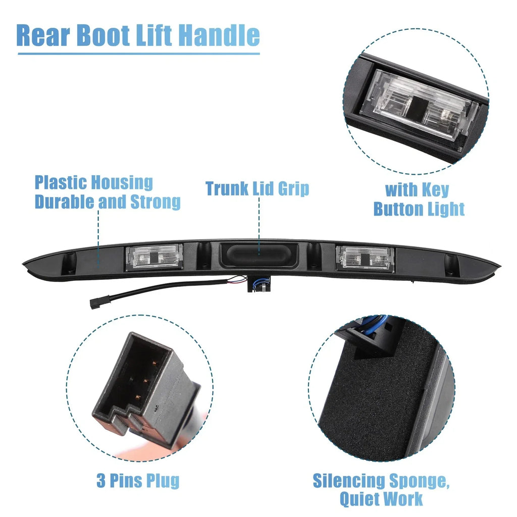 Rear Trunk Hatch Handle Trunk Lid Grip Tailgate Pull Handle for BMW 325i 330i