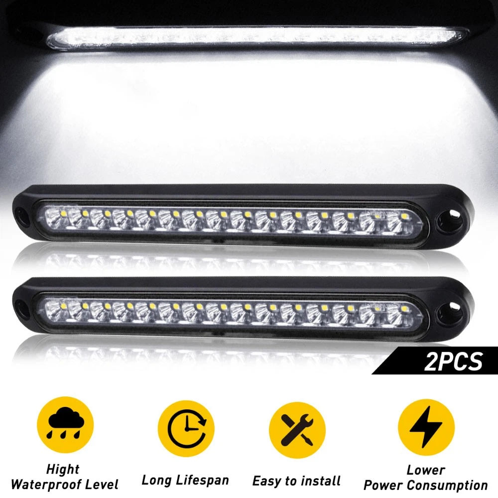 2X 5.5" LED Round Tail Stop Brake Turn Signal Light for Truck
