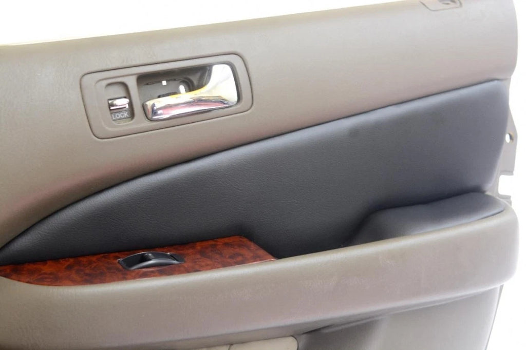 Leather Synthetic Door Panel Cover for Acura RL (1996–2003) Black