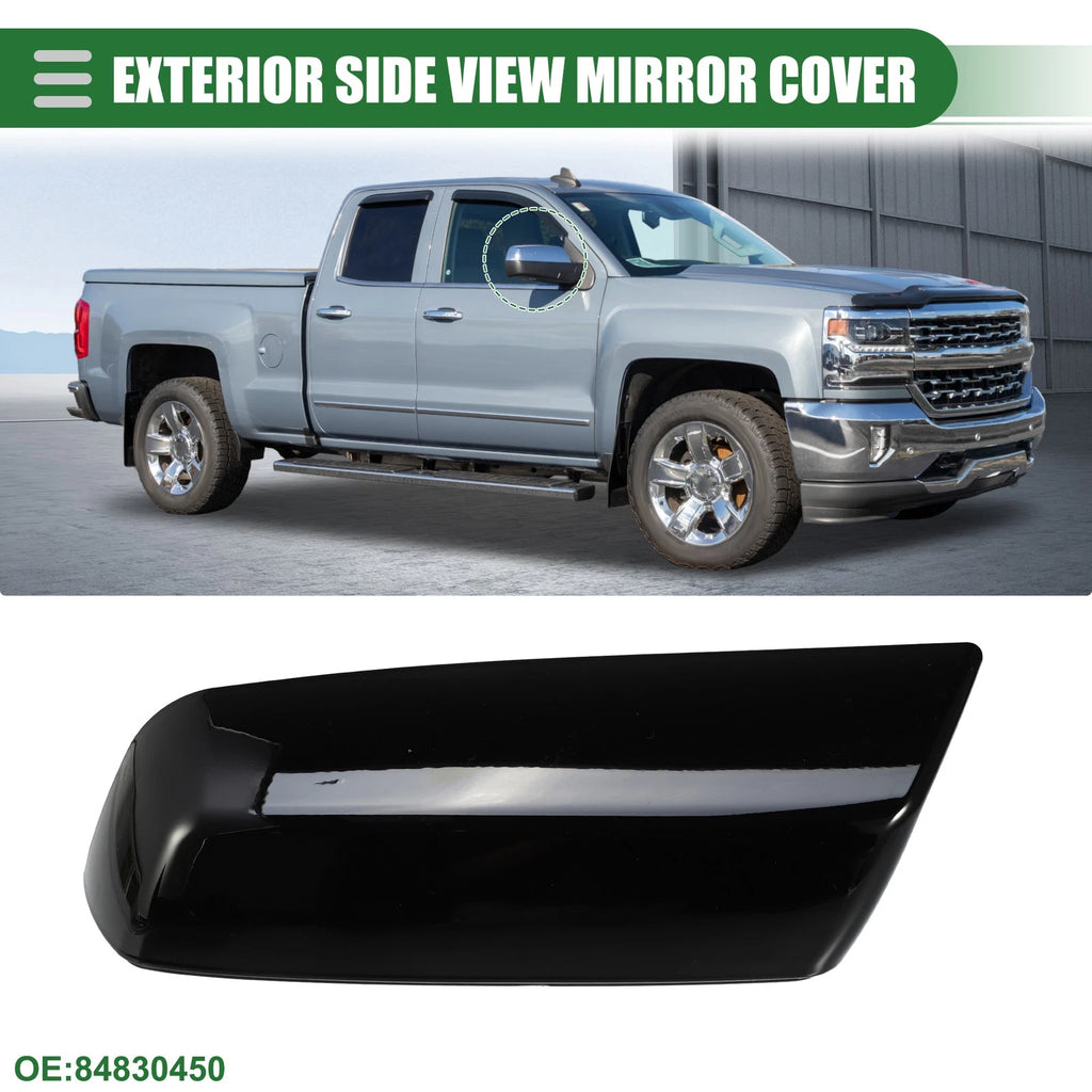 Left Rearview Mirror Cap for Chevrolet Silverado 1500 (No. 84830450) Gloss Black