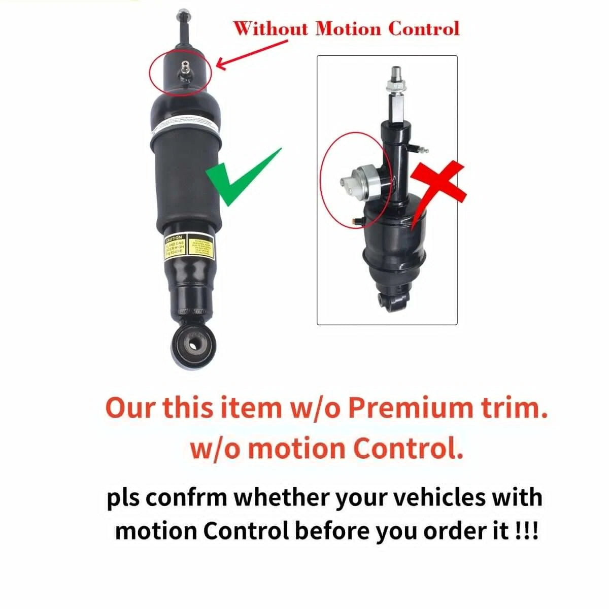 Rear Air Shock Absorber for Nissan Armada Infiniti QX80 (2017–2023)