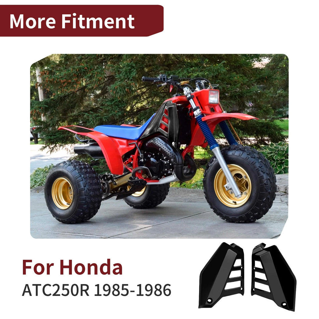 Radiator Shrouds for Honda ATC250R (1985–1986) Black Plastic Guards