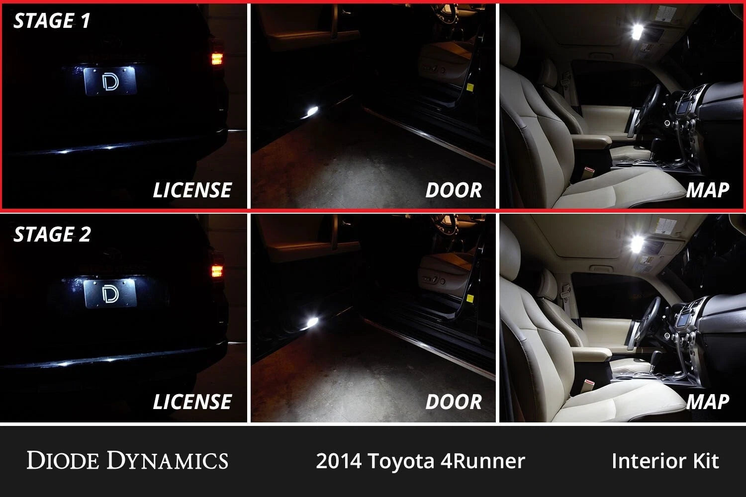 Stage 1 Interior LED Kit Cool White for Toyota 4Runner (2010–2024)