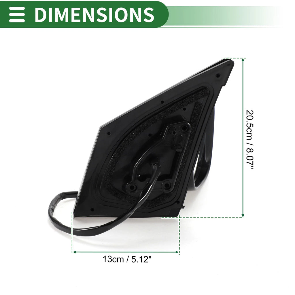 Right Side Door Mirror for Toyota Corolla (2009–2013) Manual Folding White