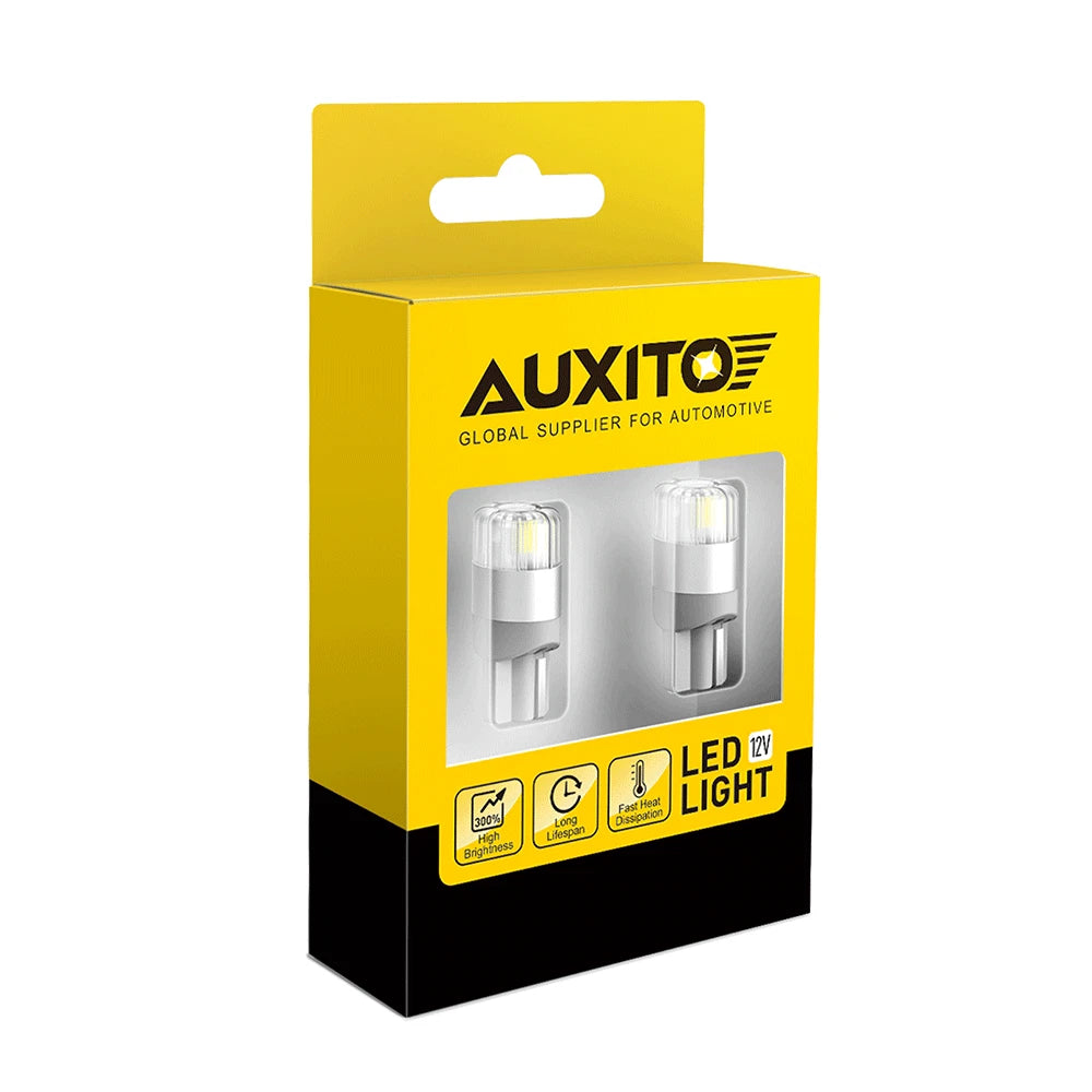 2x AUXITO 194 LED License Plate Light Bulbs 6000K T10 W5W for