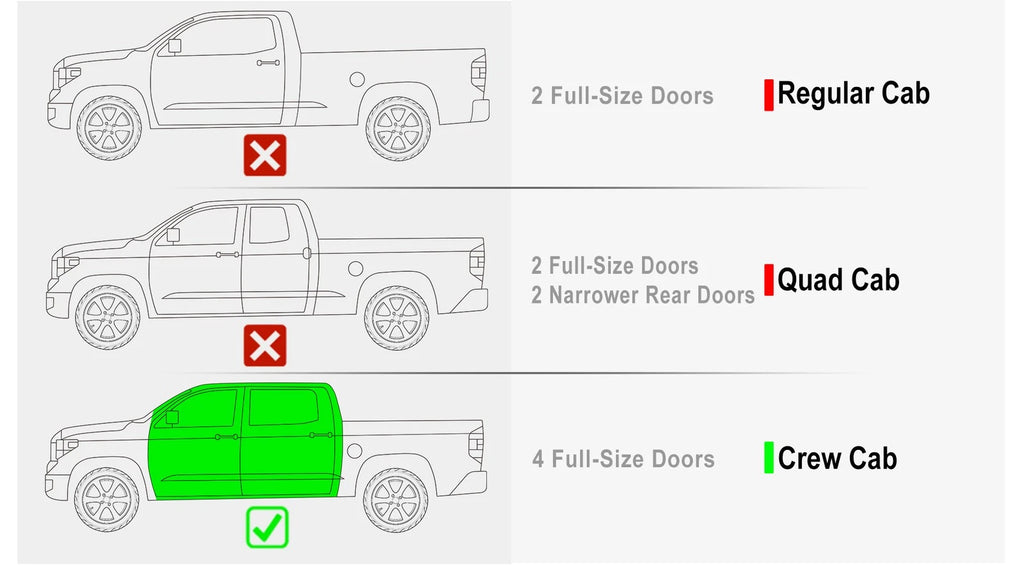 Black Side Step Nerf Bars for Toyota Tundra CrewMax (2007-2021)