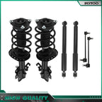 Front Struts Rear Shocks Sway Bars Kit Coil Spring for Nissan Sentra (2014–2019)