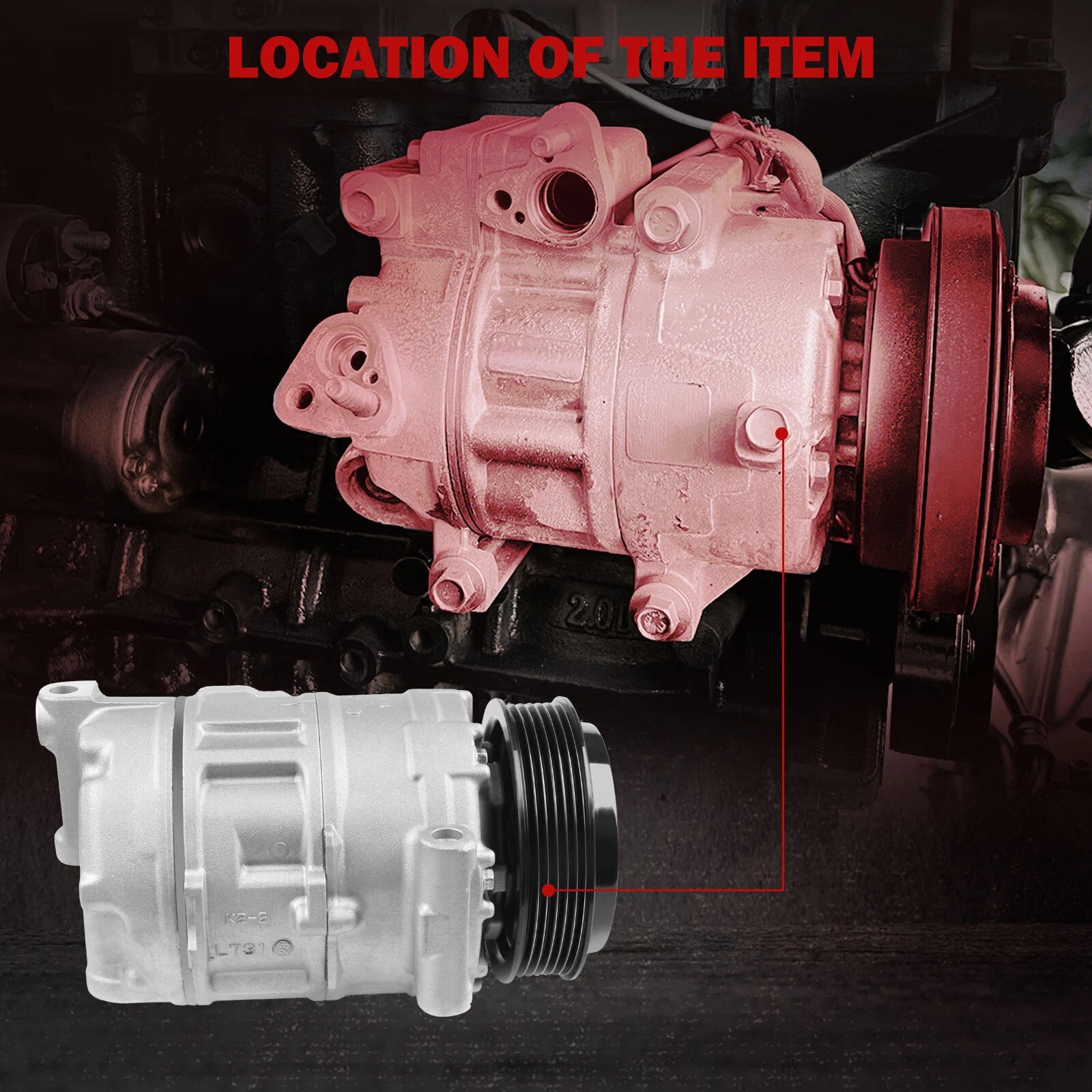 A/C Compressor for Mercedes-Benz E350 C320 C240 CLK350 CL500 (2003–2009)