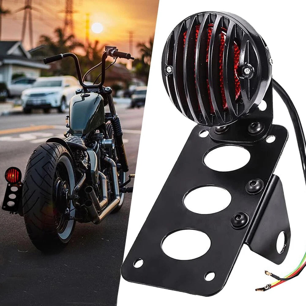 LED Tail Brake Light with Bracket for Harley Chopper Bobber Sportster