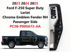 Right Side Fender Emblem for Ford F250 Super Duty Lariat (2023–2025) PC3BP000A72AA
