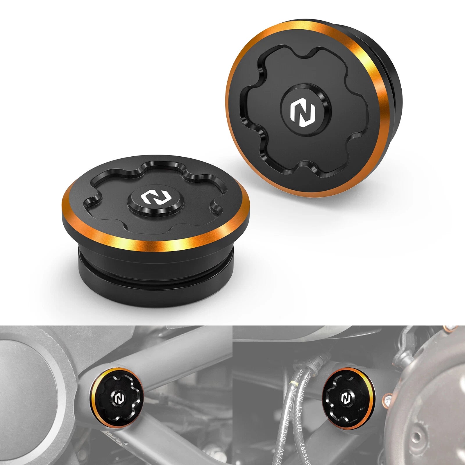 Pair Swingarm Hole Plugs Caps 47400133 for Harley Sportster S (2021–2024)