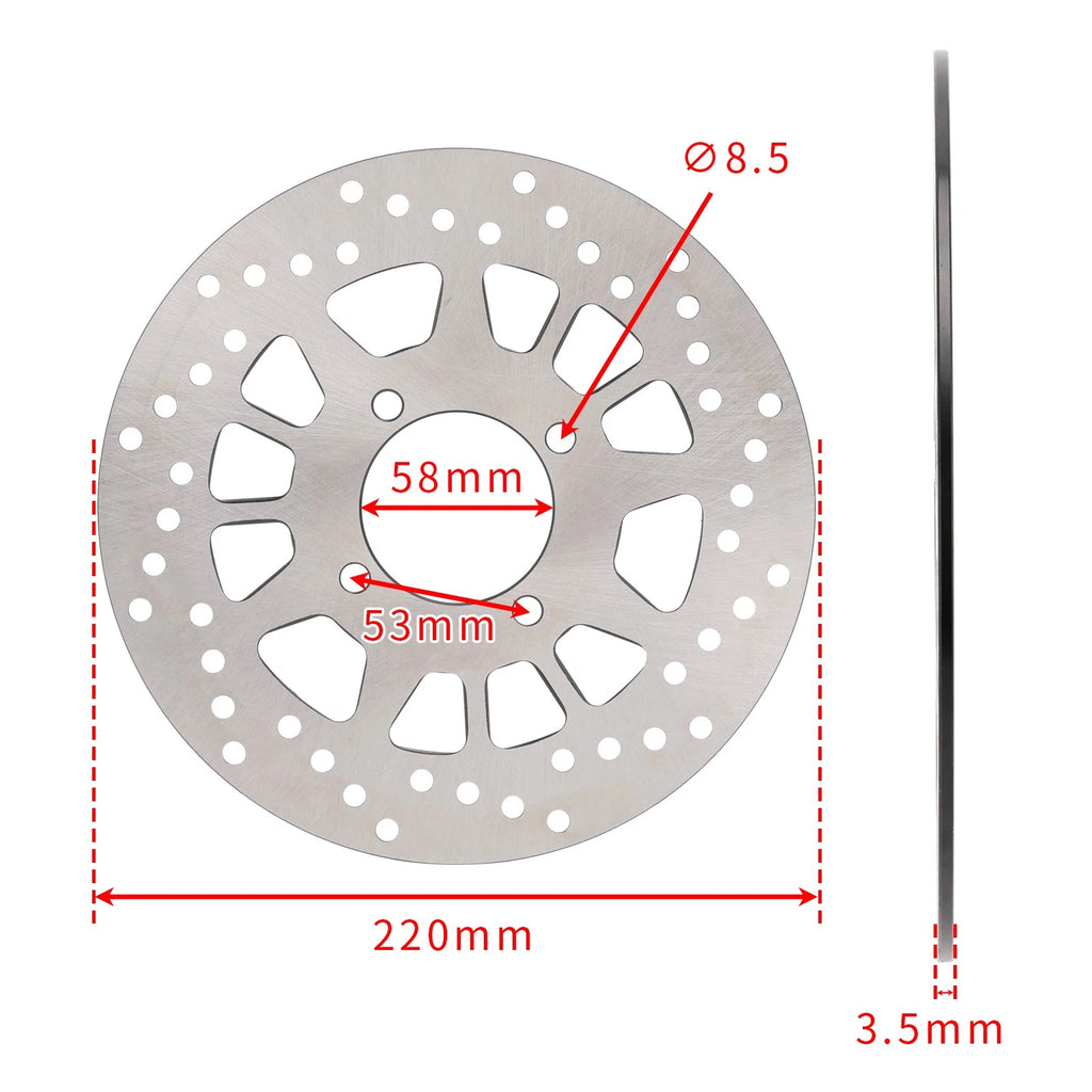 Rear Brake Disc Rotor 220mm for Yamaha Crypton T105 T110 (2005–2023)