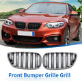 Pair Front Upper Bumper Grille for BMW 2 Series F22 (2014–2021) Chrome