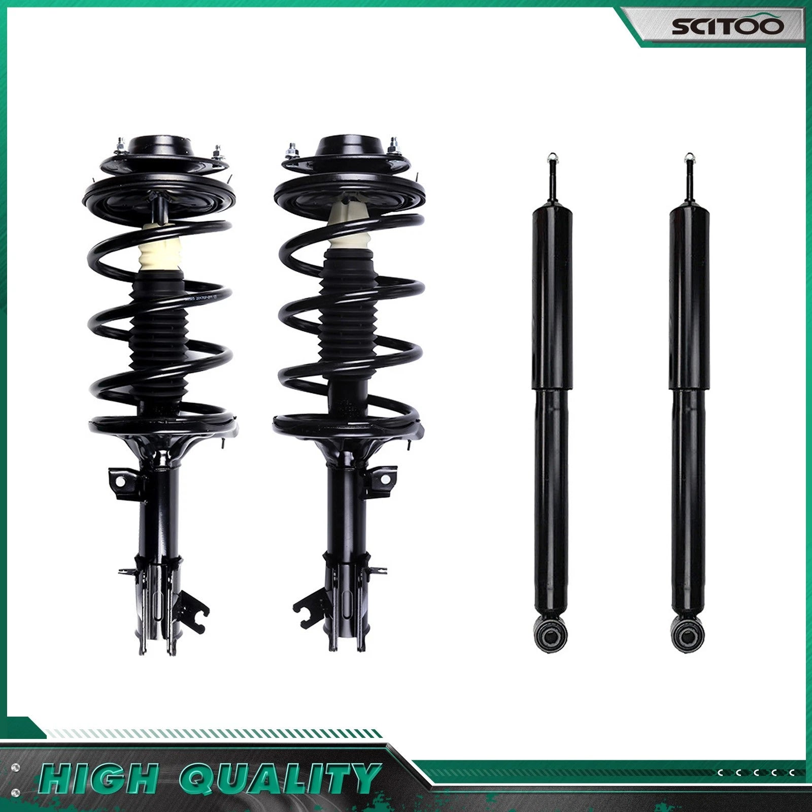 2 Front Struts & 2 Rear Shocks for Hyundai Santa Fe (2001–2006)