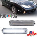2X Clear Lens White LED Front Side Marker Lights for Pontiac Sunfire (2000–2005)