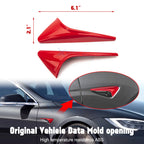 2PCS Red Side Camera Decor Cover Trim for Tesla Model 3 (2024-2025)