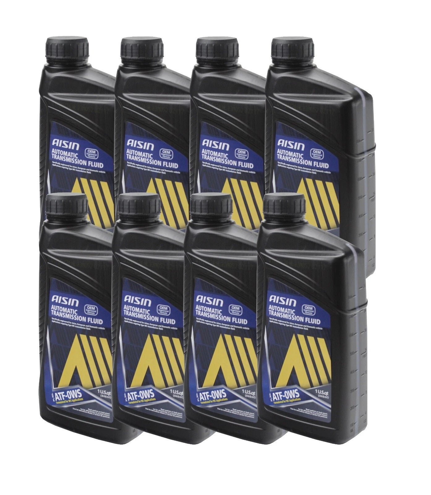 Set of 8 Aisin ATF-0WS Auto Trans Fluids for Cadillac Lexus Scion Toyota Volvo