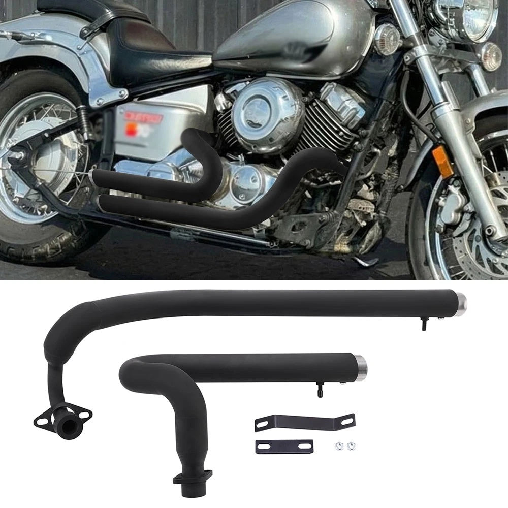 Shortshots Staggered Exhaust Pipes for Yamaha V Star 650 (2000–2008)