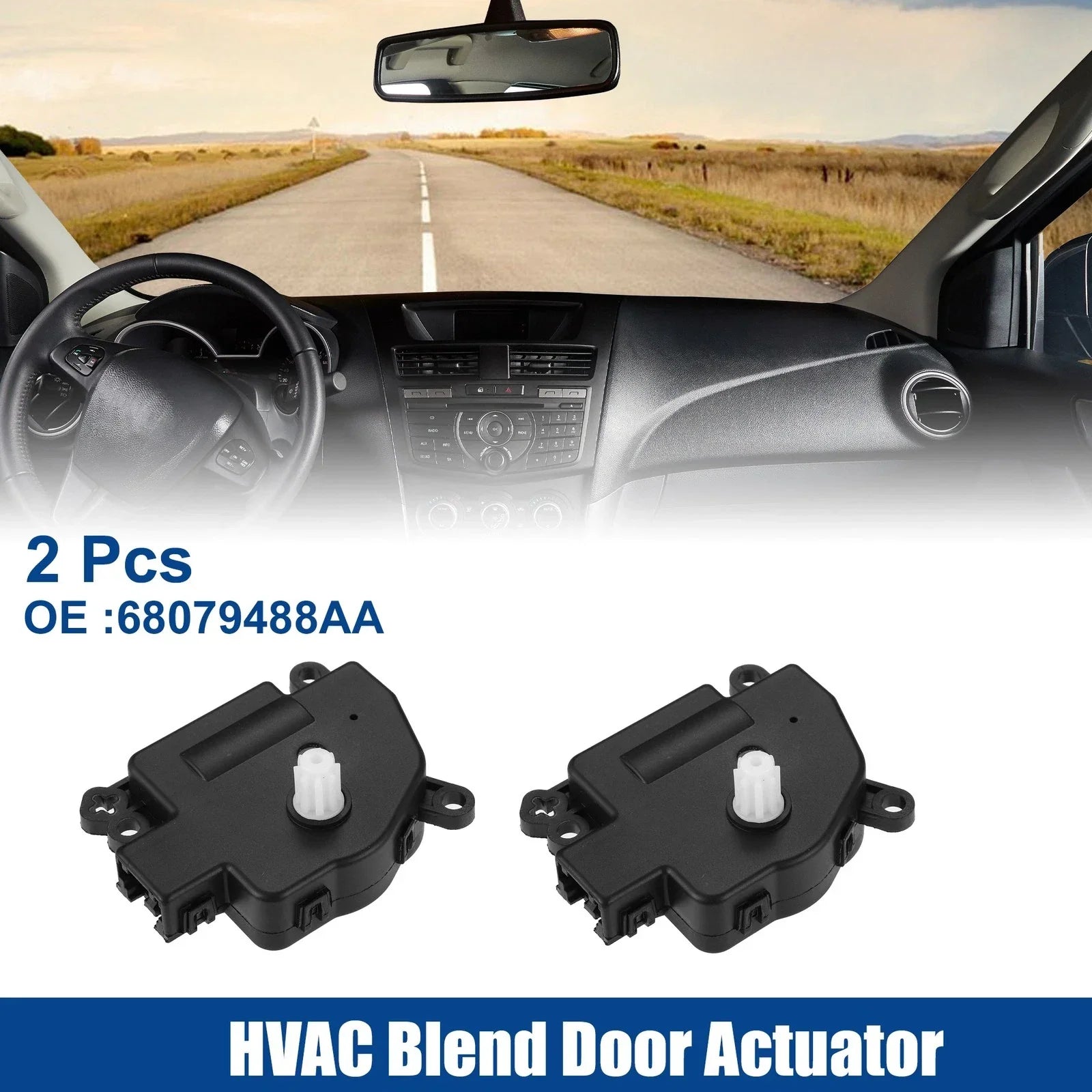 2 x HVAC Blend Door Actuators for Dodge Durango (2011-2013)