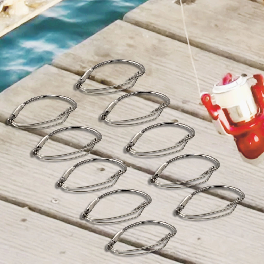 10pcs Wacky Rig Hooks for Fishing - High Carbon Steel, Weedless, Barbed