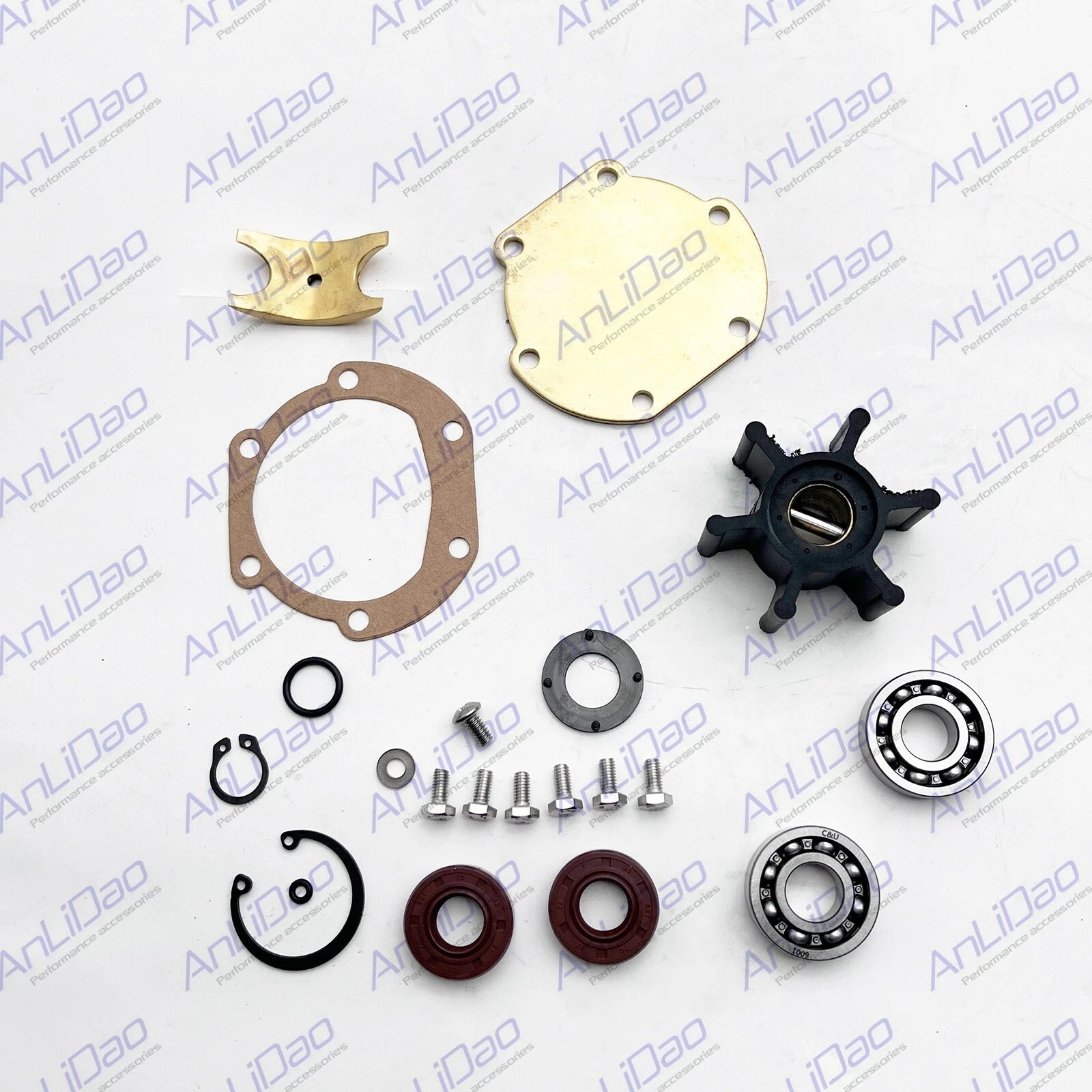 Sea Water Pump Wear Kit for Volvo Penta (21951370, 829895, 3580945, 3593654)