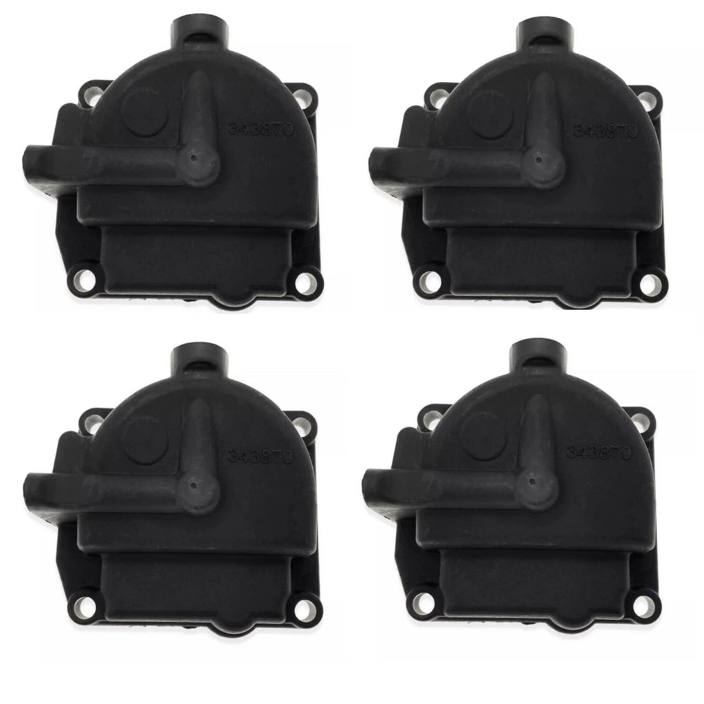 Set of 4 Carburetor Bowls for Johnson Evinrude 80 115 150 HP (1995–2006)