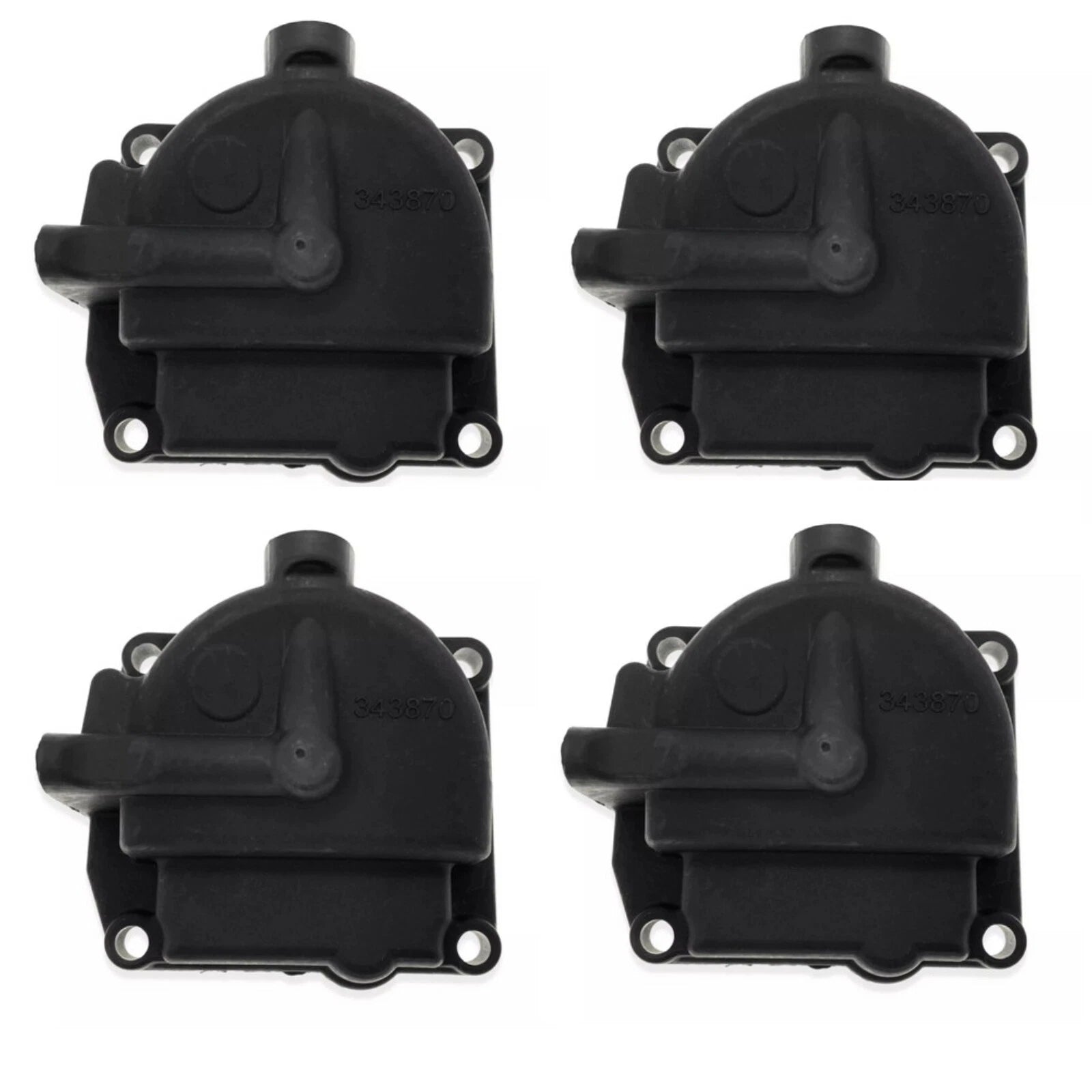 Set of 4 Carburetor Bowls for Johnson Evinrude 80 115 150 HP (1995–2006)