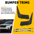 Set of 4 Front Bumper Trims for Honda Pilot (2019–2022) Black