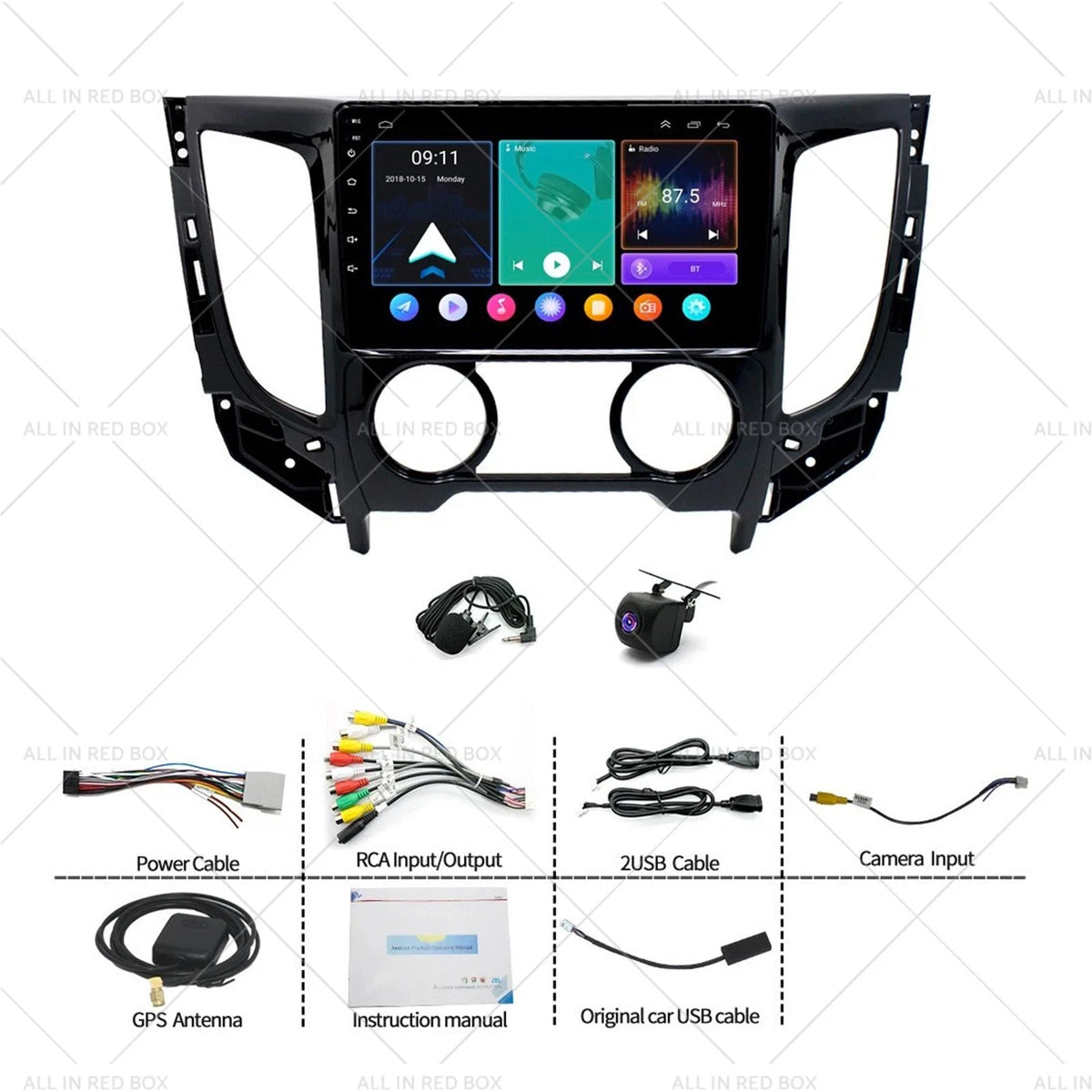 Android 13 Car Head Unit for Mitsubishi Triton (2015–2019) w/ Camera