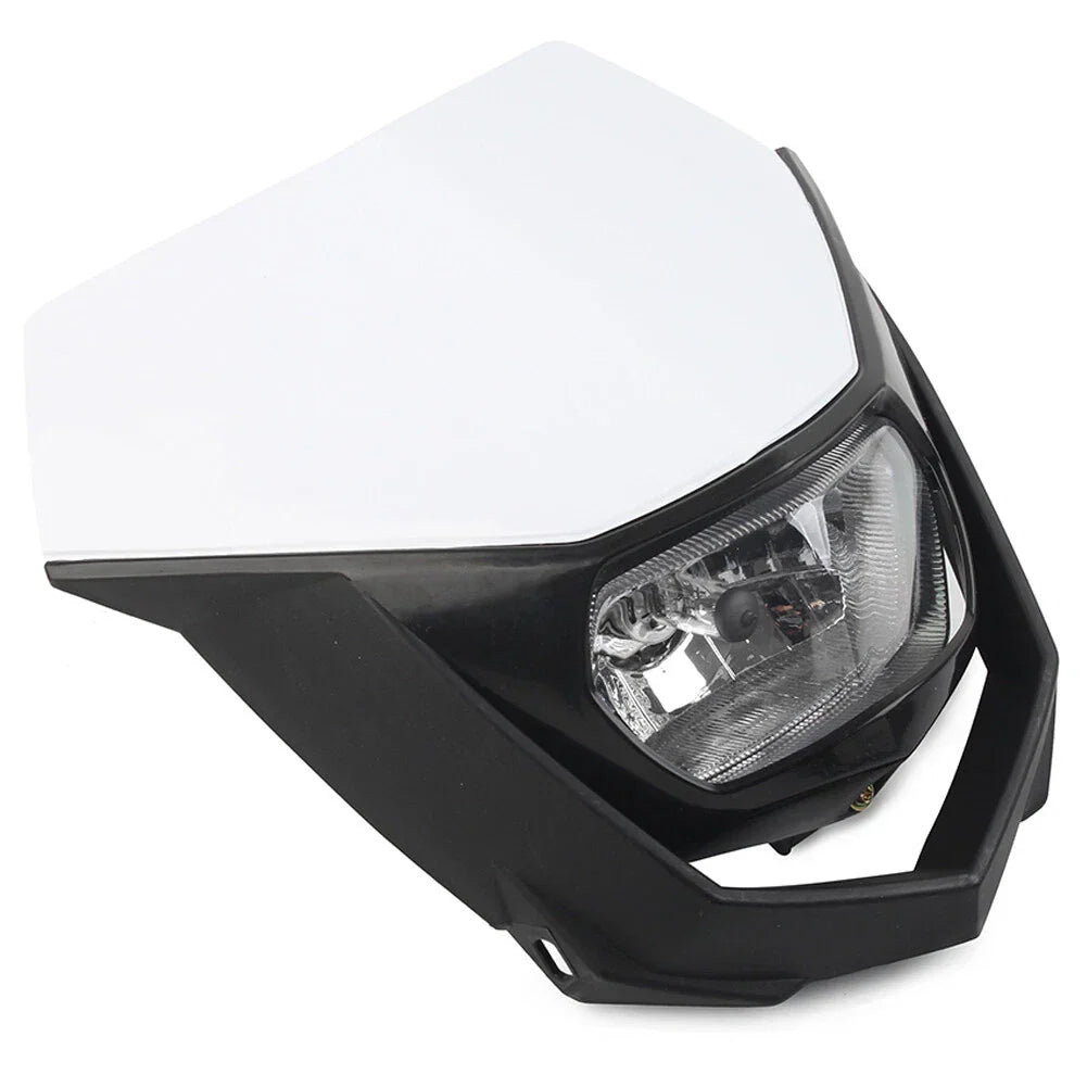 Universal Headlight Fairing for Supermoto Dirt Bike - White