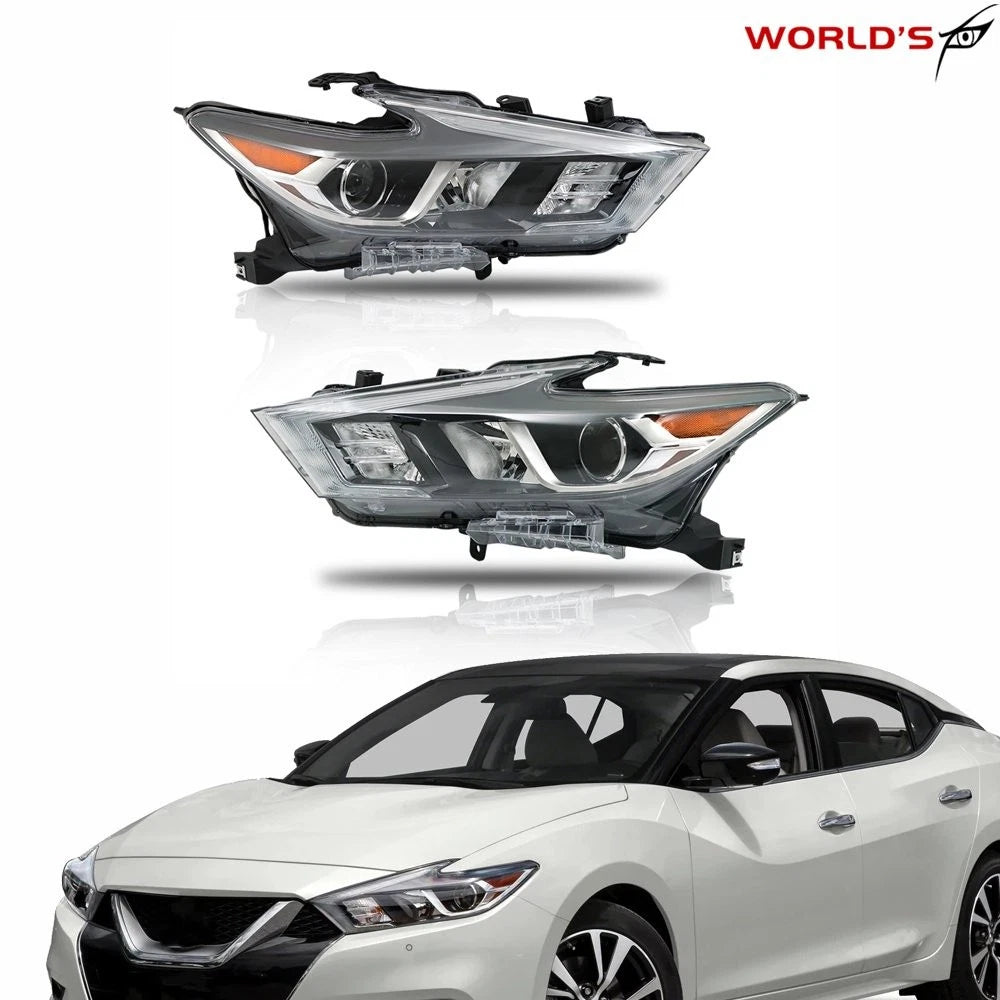 Full LED Headlights for Nissan Maxima (2016–2018) Chrome Housing