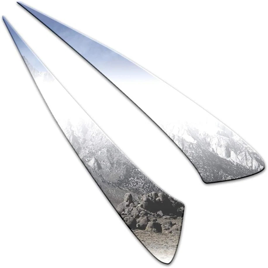 2pc Stainless Steel Rear Window Accents for Toyota Camry (2015–2017)