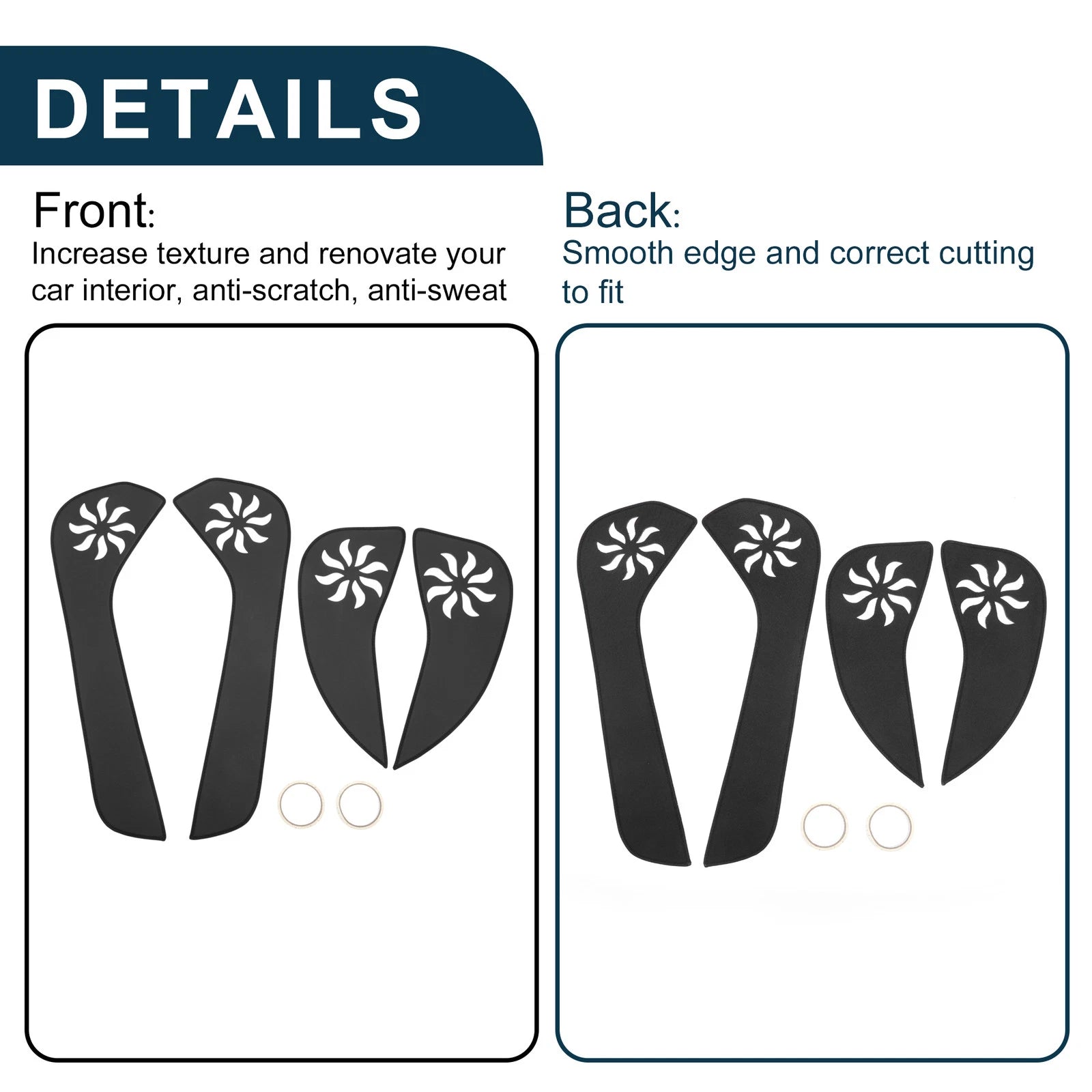 Set of 1 Car Door Anti Kick Pad Sticker Protector for Toyota Yaris 