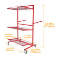 3-Shelf Mobile Autobody Parts Storage Rack for Auto Paint (Adjustable)