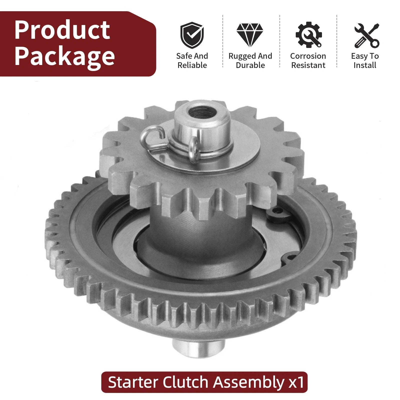 Starter Clutch Assy for Yamaha YZ450F (2018–2022), WR450F (2019–2023) BR9-15570-20-00