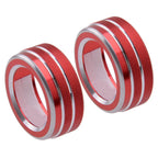 2 x Red CD Audio Switch Knob Rings for Nissan Teana Altima (2019-2020)
