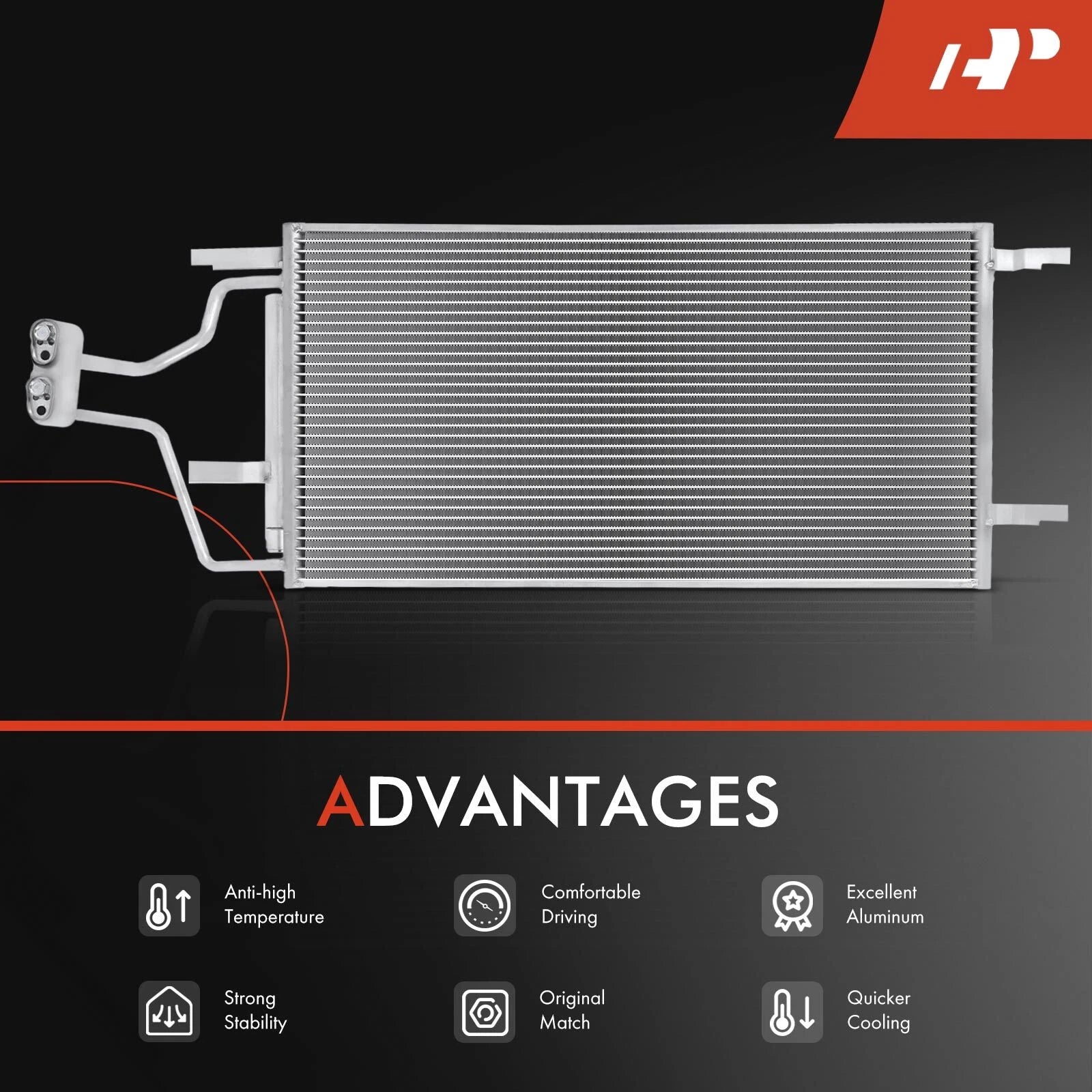 A/C Condenser with Bracket and Receiver Drier for Chevy Uplander Pontiac (2005-2008)