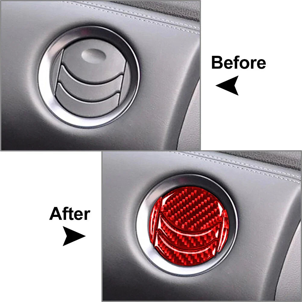 Red Central Control Air Vent Outlet Cover Trim for Nissan GTR R35 (2008-2016)