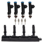 4x Fuel Injectors, Ignition Coil, Iridium Spark Plugs for Chevy Sonic (2012–2016)